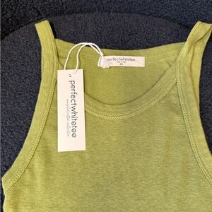 NWT Perfectwhitetee CROPPED ANNIE TANK